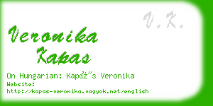 veronika kapas business card